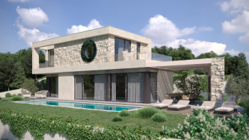  Modern design villa with pool and sea view just 500 meters from the sea in Rabac area 