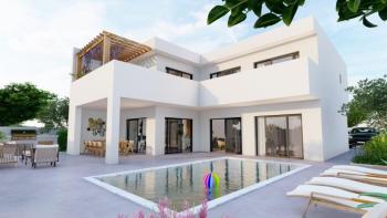 Villa with swimming pool under construction, 300 meters from the sea on Pag 