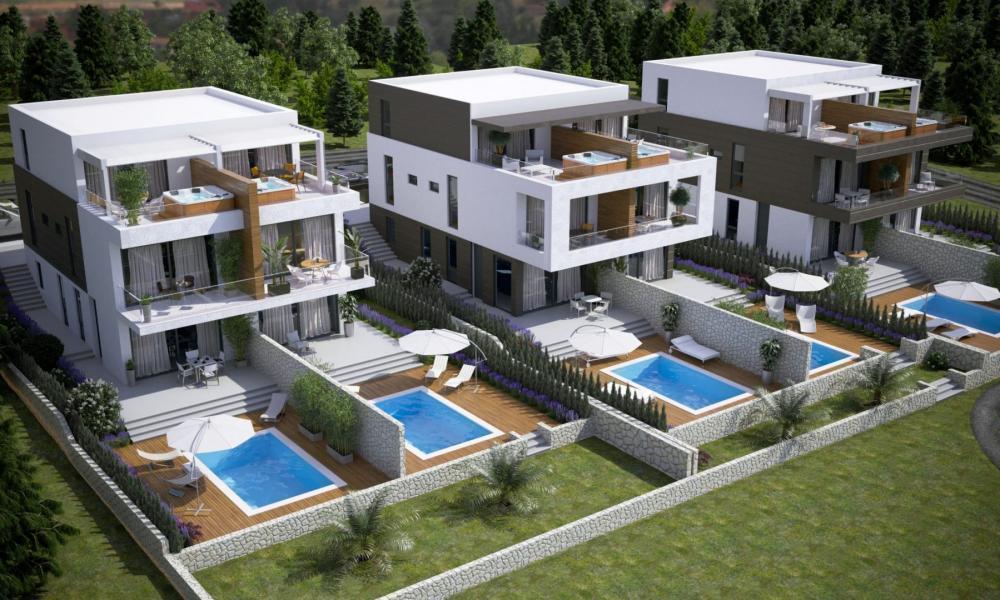 Dwupoziomowy penthouse z tarasem na dachu w Pag w Novalji Dwupoziomowy penthouse z tarasem na dachu w Pag w Novalji