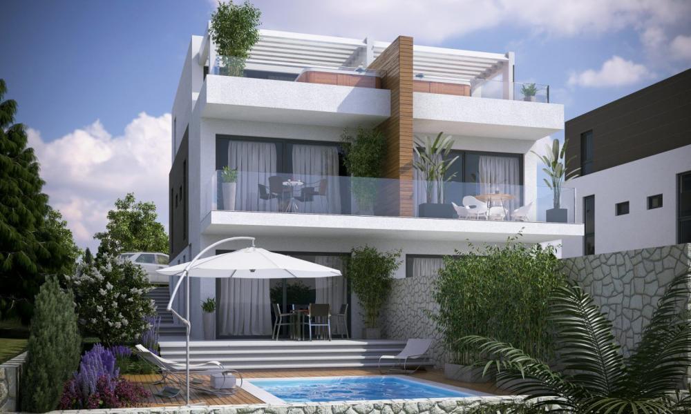 Dwupoziomowy penthouse z tarasem na dachu w Pag w Novalji Dwupoziomowy penthouse z tarasem na dachu w Pag w Novalji