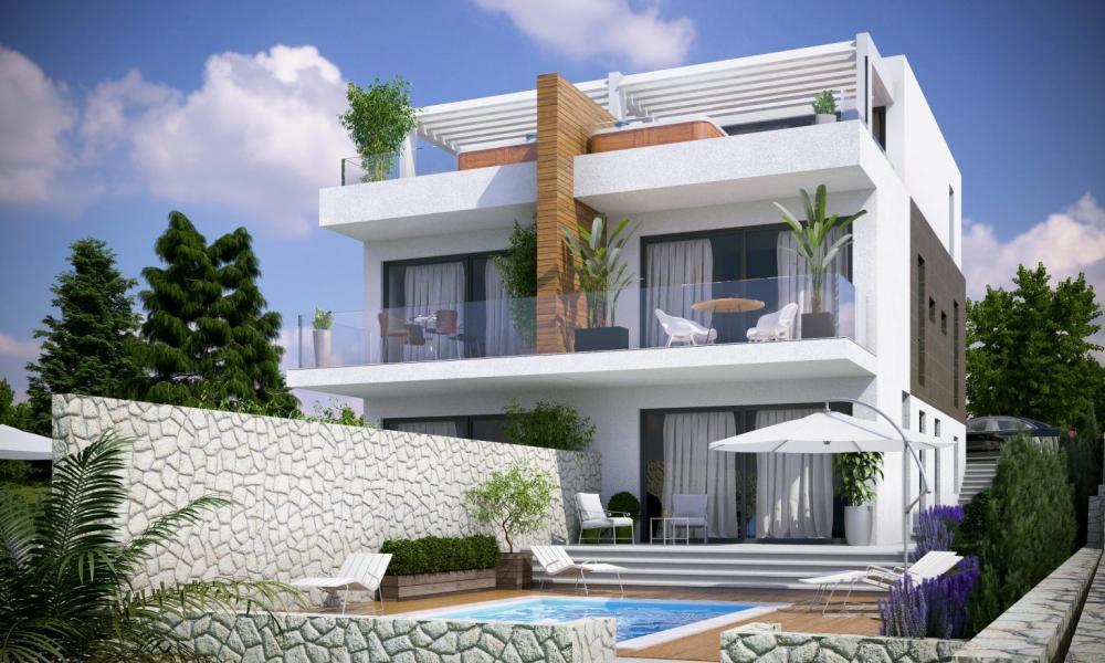 Dwupoziomowy penthouse z tarasem na dachu w Pag w Novalji Dwupoziomowy penthouse z tarasem na dachu w Pag w Novalji