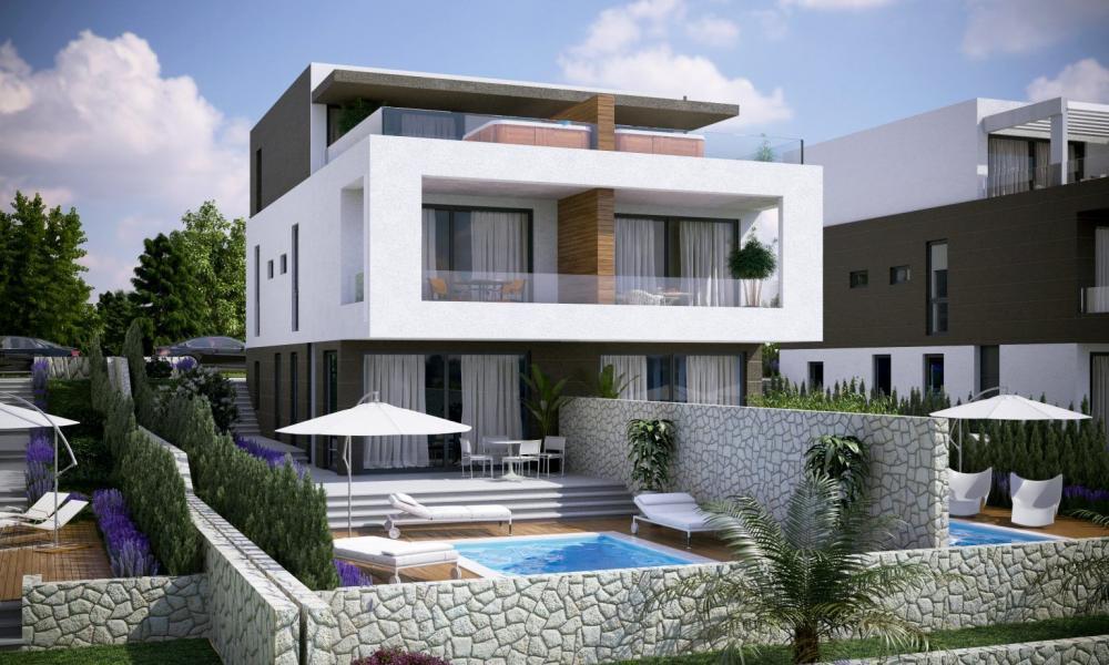 Dwupoziomowy penthouse z tarasem na dachu w Pag w Novalji