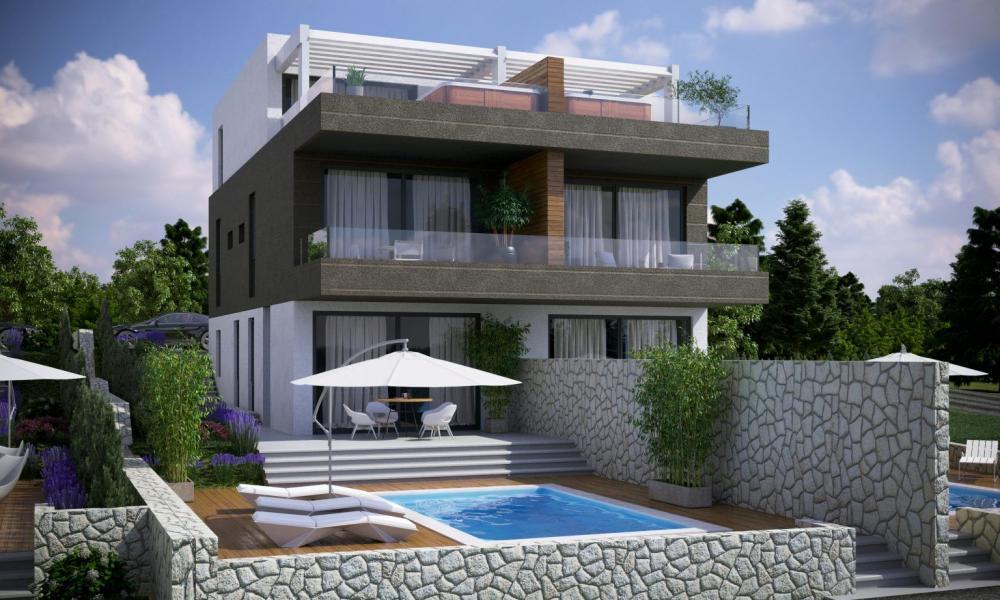 Dwupoziomowy penthouse z tarasem na dachu w Pag w Novalji Dwupoziomowy penthouse z tarasem na dachu w Pag w Novalji
