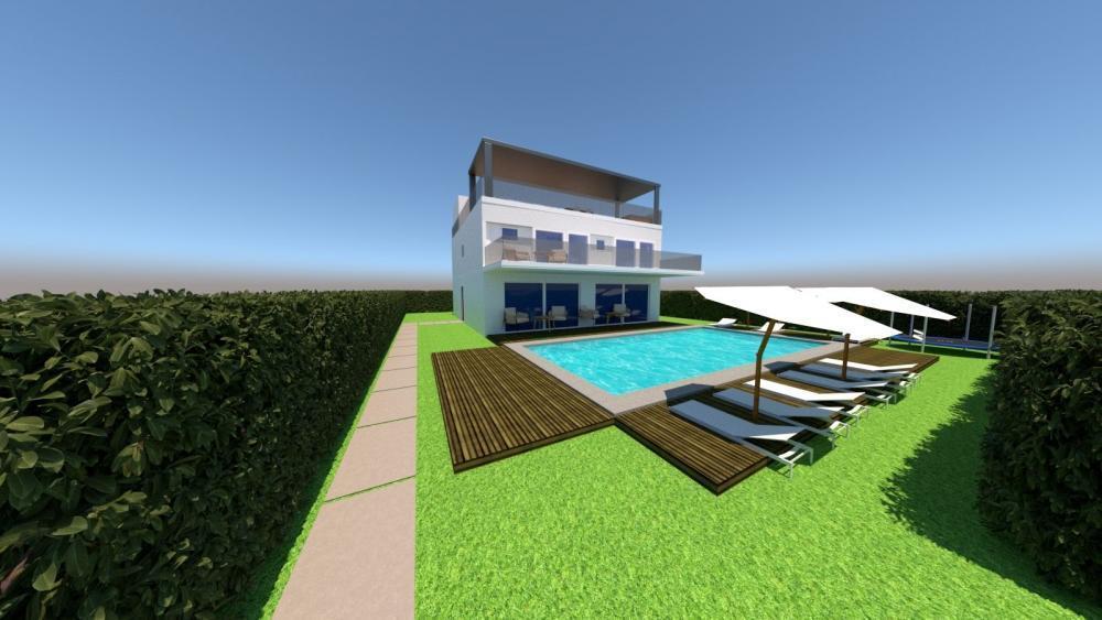 Urban land with a project for lux villa, with sea view, Porec area, just 900 meters from the sea 