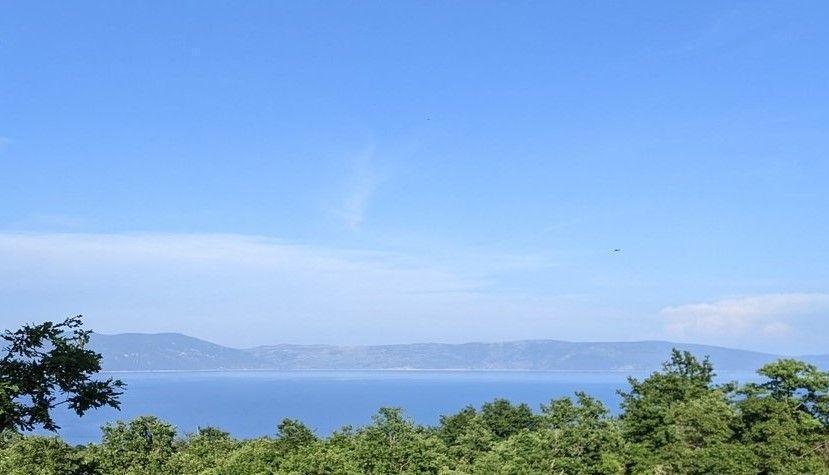 Spacious urban land plot with building permit and sea views in Rabac area 