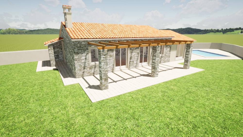 Maison individuelle en pierre modernisée dans la région d'Umag 