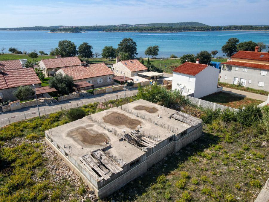 Investment project - land plot with valid building permit and finished basement just 80 meters from the sea Investment project - land plot with valid building permit and finished basement just 80 meters from the sea