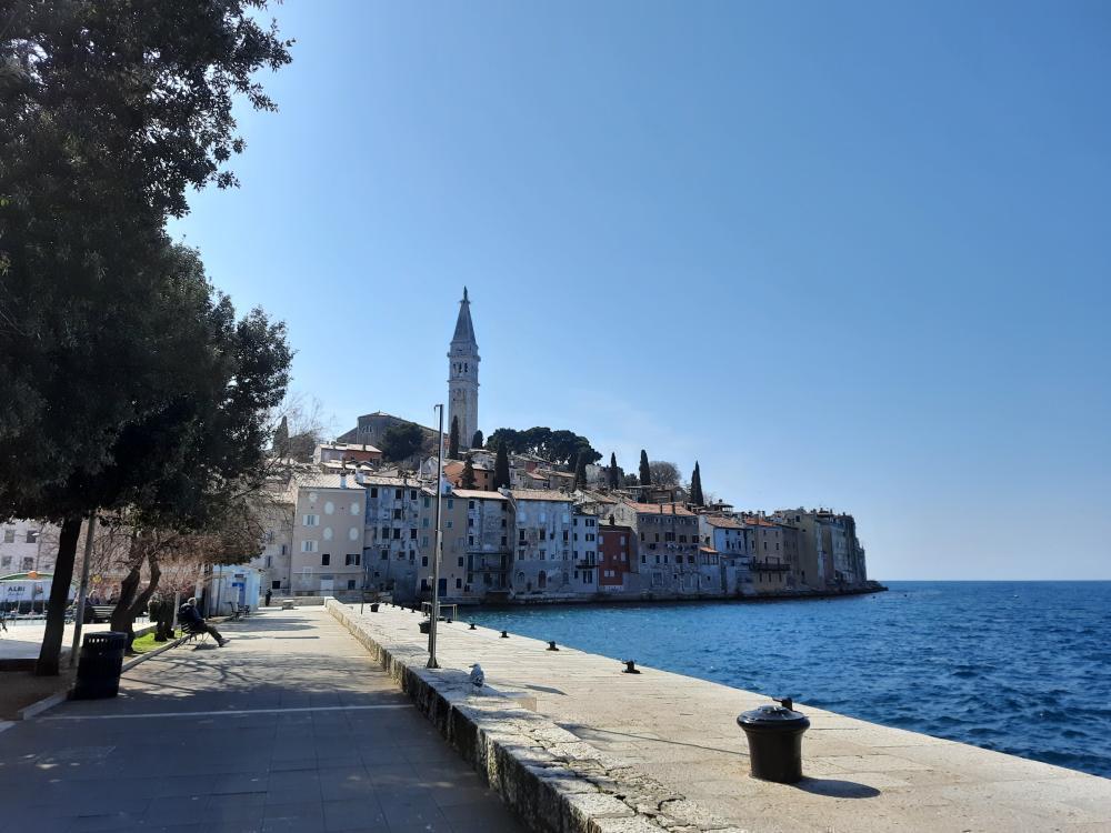 Apartament w nowym budynku z ogrodem w odległości spaceru od plaży w Rovinj 