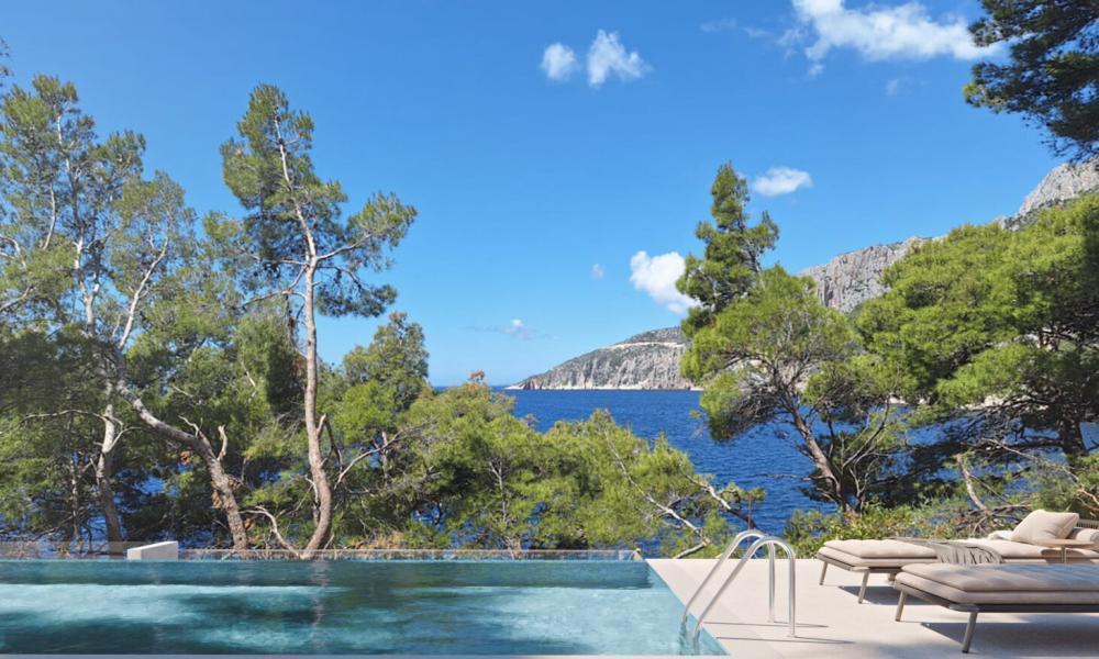 Skutečně unikátní nová moderní vila v 1. linii k moři na ostrově Hvar, na prodej 