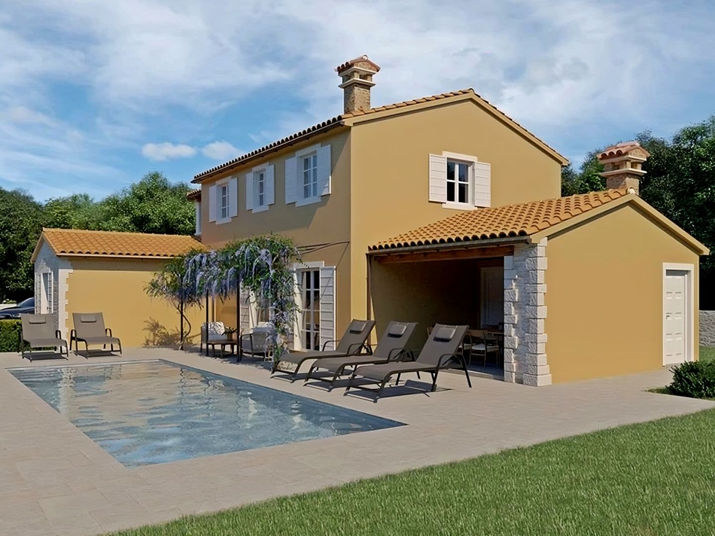 Maison avec piscine à Porec, livraison prévue en 2026, à vendre Maison avec piscine à Porec, livraison prévue en 2026, à vendre