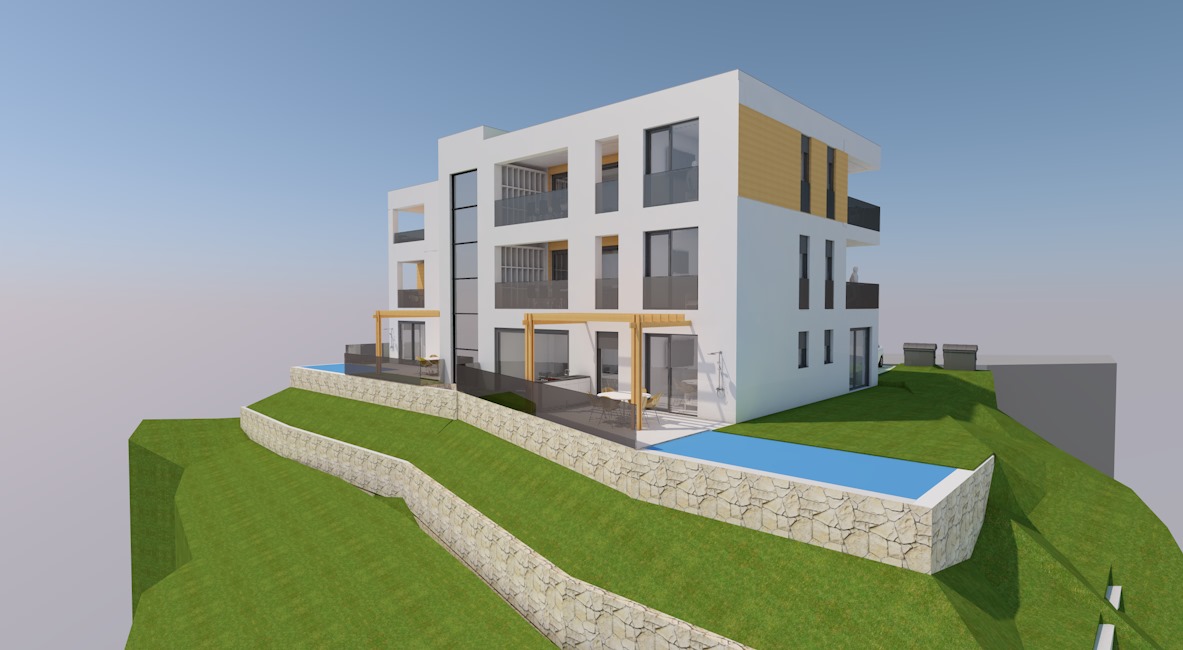 Boutique épület projekt medencével Iciciben, eladó Boutique épület projekt medencével Iciciben, eladó