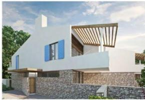 Attached villa under construction in a new complex of 40 villas with swimming pools 