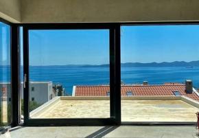 Luxury modern semi-detached villas with sea views in Zadar area in Kozino, just 100 meters from the sea 