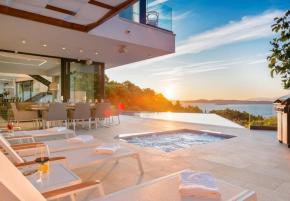 Magnificent modern villa on Hvar with swimming pool and outstanding architecture 