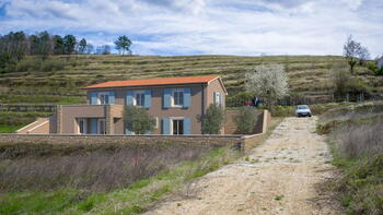 Schöne Villa mit Pool und Blick auf Weinberge und Olivenhaine in der Gegend von Momjan 