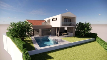 Modern villa with sea view in Krnica under construction 