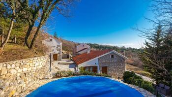 Two traditional stone houses with swimming pool in Tribanj over Crikvenica 