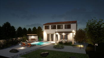 Moderne Villa im Bau in Jursici, umgeben von viel Grün! 