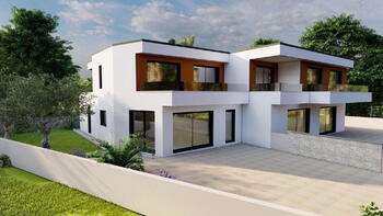 Complex of newly built semi-detached villas offers 4 similar units 
