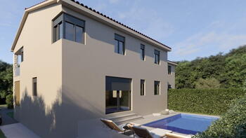 Attached luxury villa with swimming pool and sea views in Porec area 