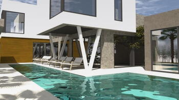 Moderne Villa mit Meerblick in der Gegend von Zadar, nur 200 Meter vom Strand entfernt 
