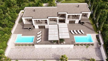 Luxury semi-detached villa with panoramic sea view over Crikvenica 