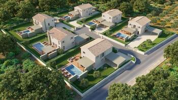 Complex of six new villa for sale in Vizinada, Porec area 