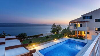 A villa in a quiet location with an open sea view in Nemira area, Omis riviera 