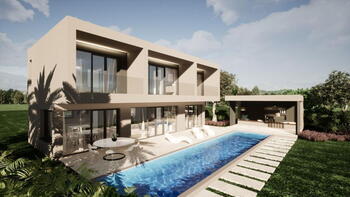 Villa of captivating modern project in Porec area, only 1 km from the sea! 