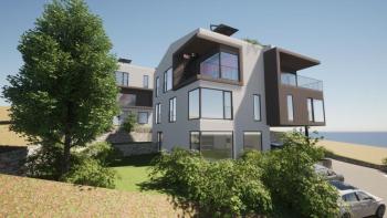 Apartment in a new building near Opatija, 180m2 with a sea view and a roof terrace 