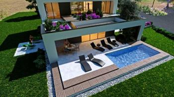 Modernes Designhaus mit Swimmingpool in der Gegend von Rabac 