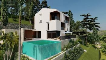 Ultramodern villa in Mošćenička Draga, with swimming pool and sea views 