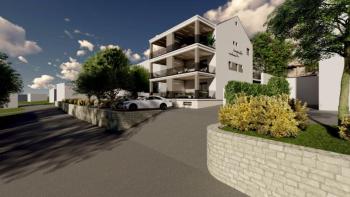 Neue Wohnung in einer modernen Residenz in Seget, Trogir, 100 Meter vom Meer entfernt 