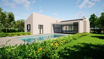 Villa avec piscine dans la région de Labin, prête à être terminée, à vendre 