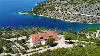 Unique 1st line villa on Brac island, 1st row to the sea, on huge terrain of 32000 sq.m., for sale 