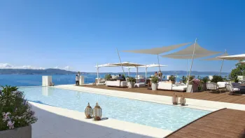 New luxury apartments in a 5***** resort on the 1st line to the sea in Kvarner, for sale 