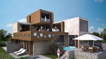 Vízparti modern villa épül Prizbában, a békés faluban Korcula szigetén 