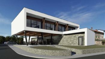 Project for 7 luxury villas and 4**** star hotel with complete building documentation, Buje area 