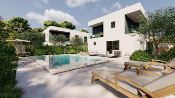 Nouvelle villa de design moderne avec piscine à construire dans la région de Porec 