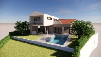 Modern villa with sea view in Krnica under construction 