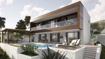 New modern style villa in Razanj under construction, just 100 meters from the sea 