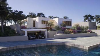 Waterfront villa under construction in Brodarica with mooring possible in front of the villa 