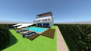 Urban land with a project for lux villa, with sea view, Porec area, just 900 meters from the sea 