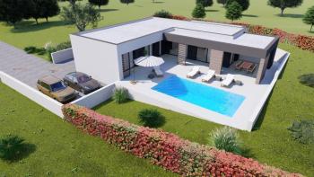 Neue moderne Villa im Bau in der Gegend von Labin 
