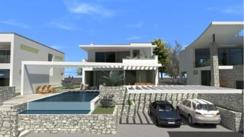 New modern villa under construction within a luxury condo 