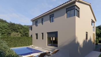 Attached luxury villa with swimming pool and sea views in Porec area 