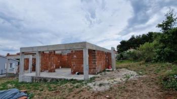 Villa of two parts under construction in Porec suburbs with distant sea views 