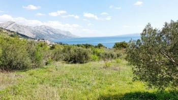 Seltenes Grundstück zum Verkauf in Brela mit Meerblick, nur 240 Meter vom Meer entfernt 