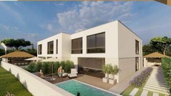 Semi-detached villa under construction in Liznjan just 800 meters from the sea 