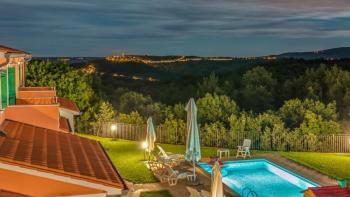Romantic villa with a distant view of the old town Labin 